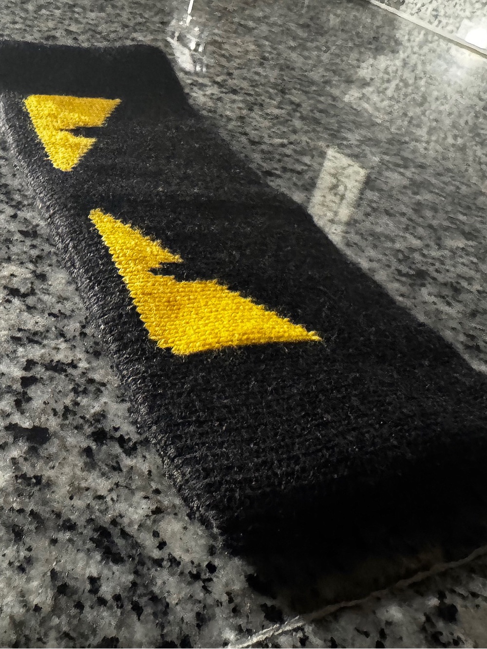 Fendi Black and Yellow Knit Headband